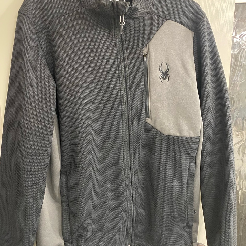 Spyder Black full zip soft jacket